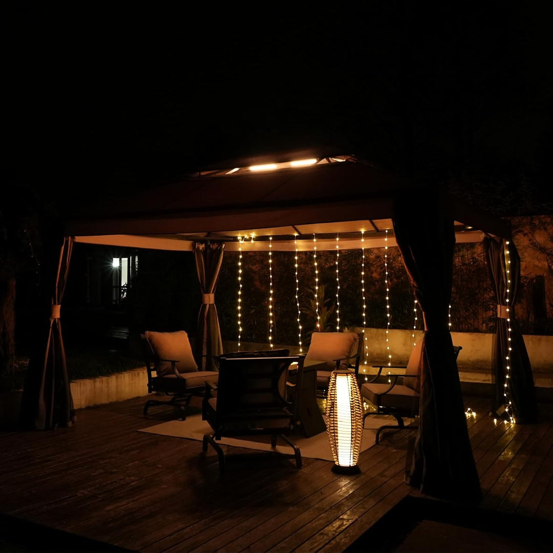 Grand Patio 10x13 Ft Outdoor Gazebo with Mosquito Netting & Curtains – Double-Vented Canopy Shelter for Deck, Garden & Backyard Shade