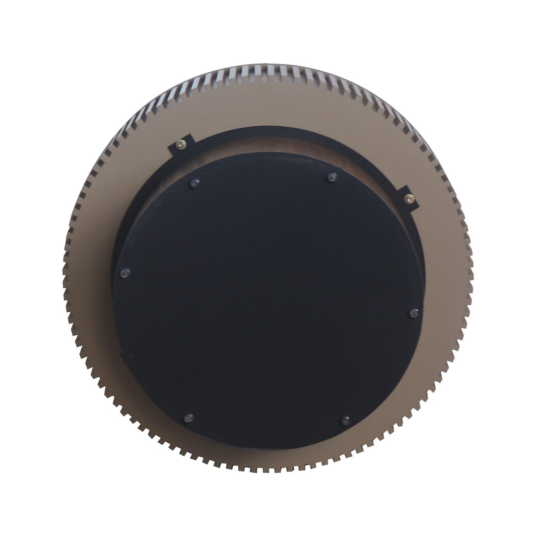 31.5" Round Walnut Coffee Table with Hidden Storage, Modern Mushroom Design