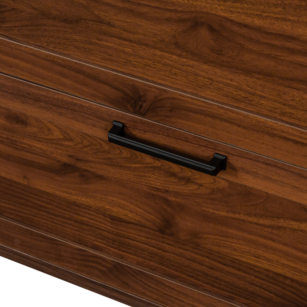 2-Drawer Farmhouse File Cabinet with Lock, Walnut