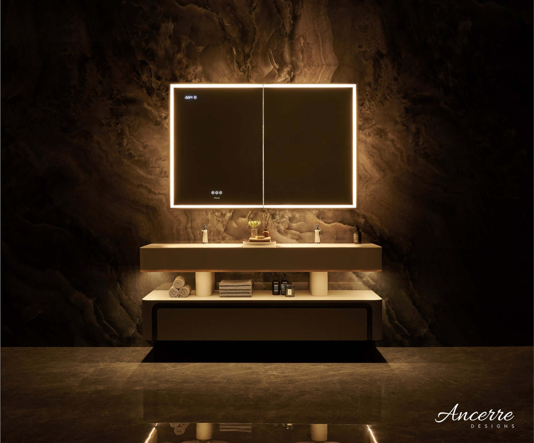 Pagani LED Mirror Cabinet with Defogger, Dimmer & USB - 24-48"