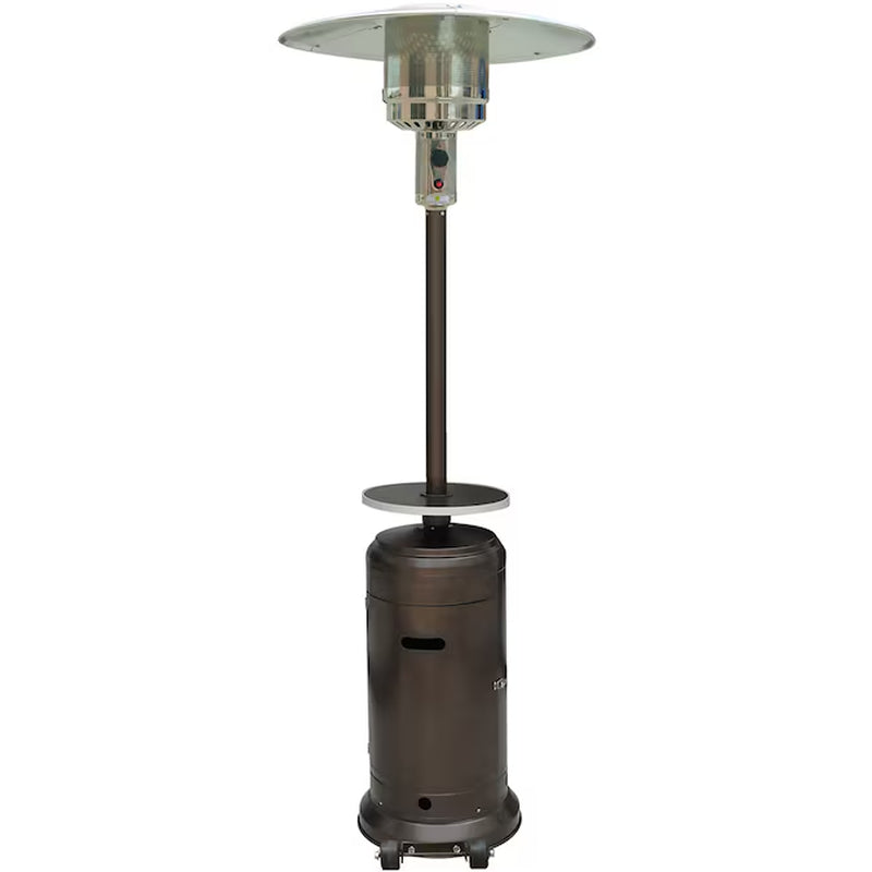 Solterra 48,000 BTU Hammered Bronze Propane Patio Heater – Steel Floorstanding Radiant Heat Tower