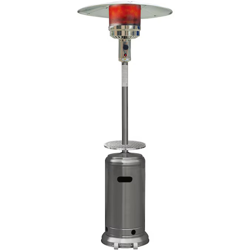 Solterra 48,000 BTU Hammered Bronze Propane Patio Heater – Steel Floorstanding Radiant Heat Tower