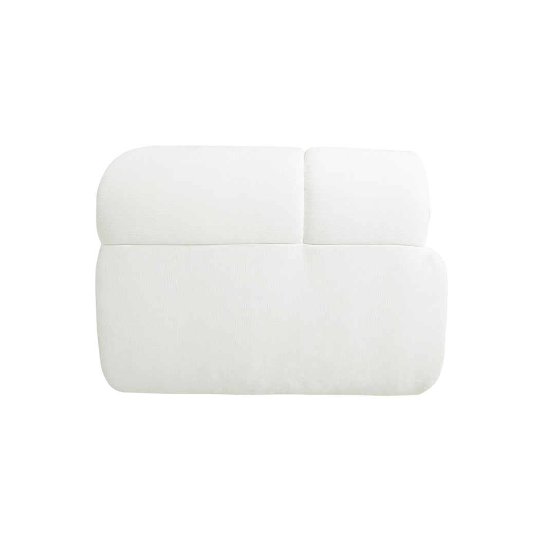 122" Beige L-Shaped Sectional Sofa with Chaise, Fully Assembled