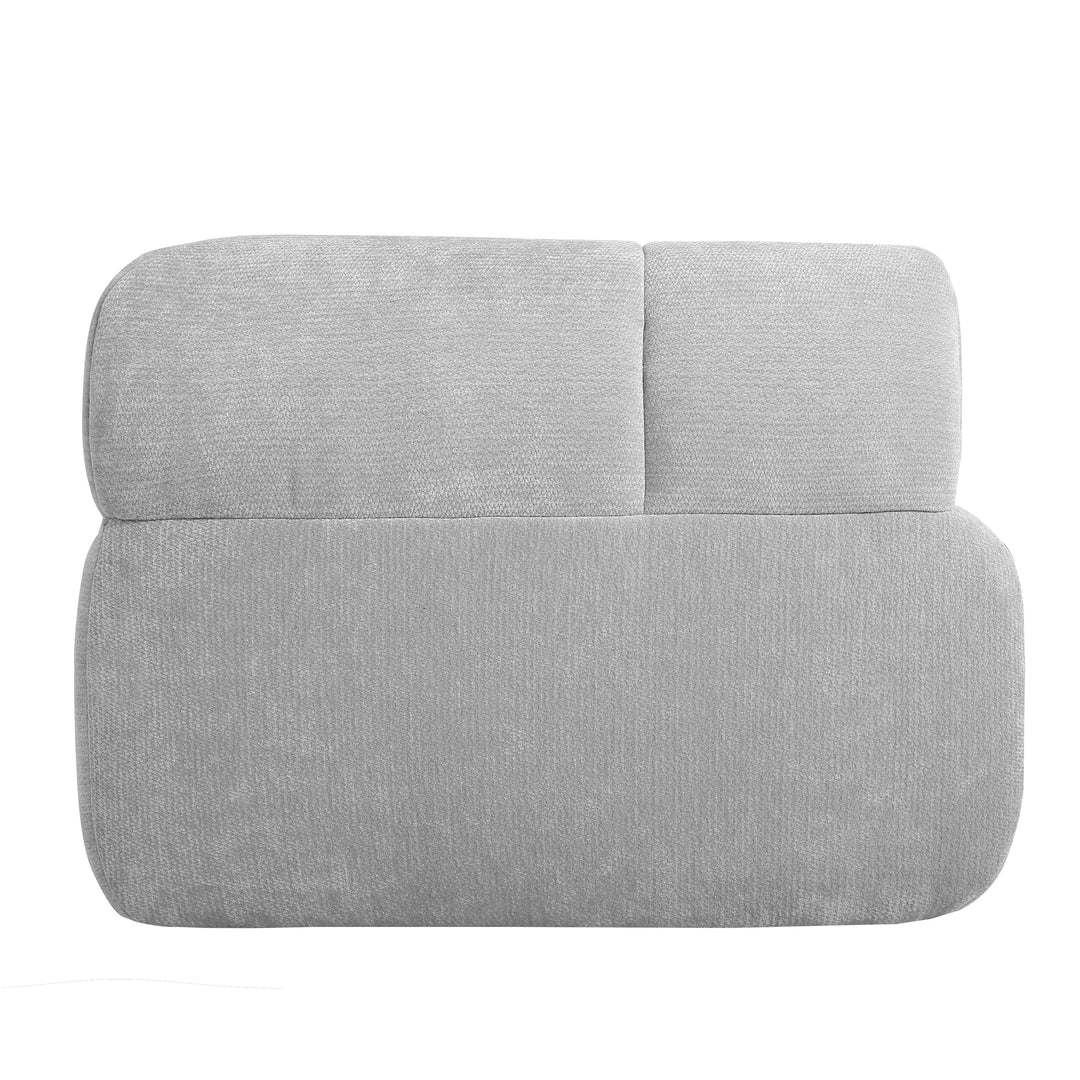 122" Gray L-Shaped Sectional Sofa with Chaise, Fully Assembled