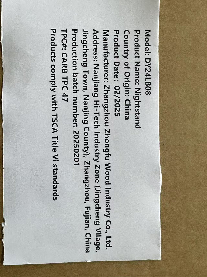 22.8" White Modern Nightstand with Drawer, Gold Accent