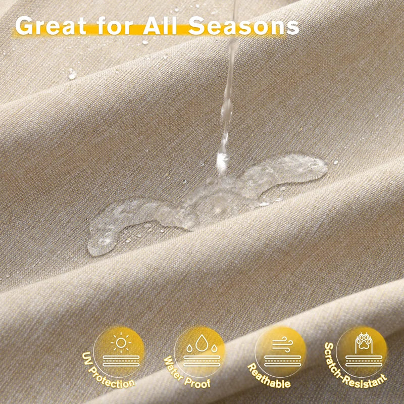 Peridot 72.83" Outdoor Patio Sofa – 3-Piece Wicker Conversation Seating with Washable Cushions