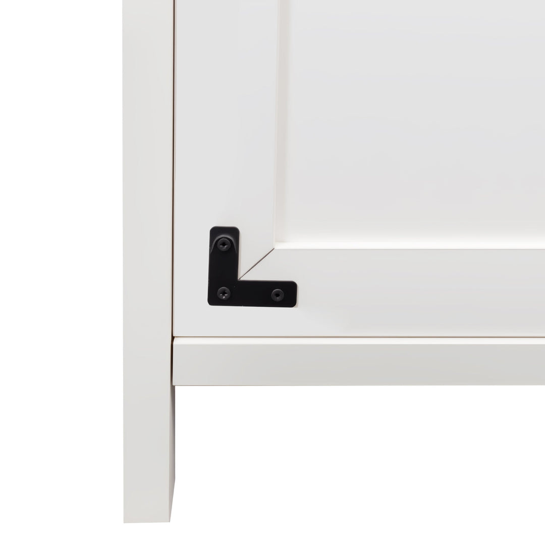 2-Drawer White Farmhouse File Cabinet with Lock