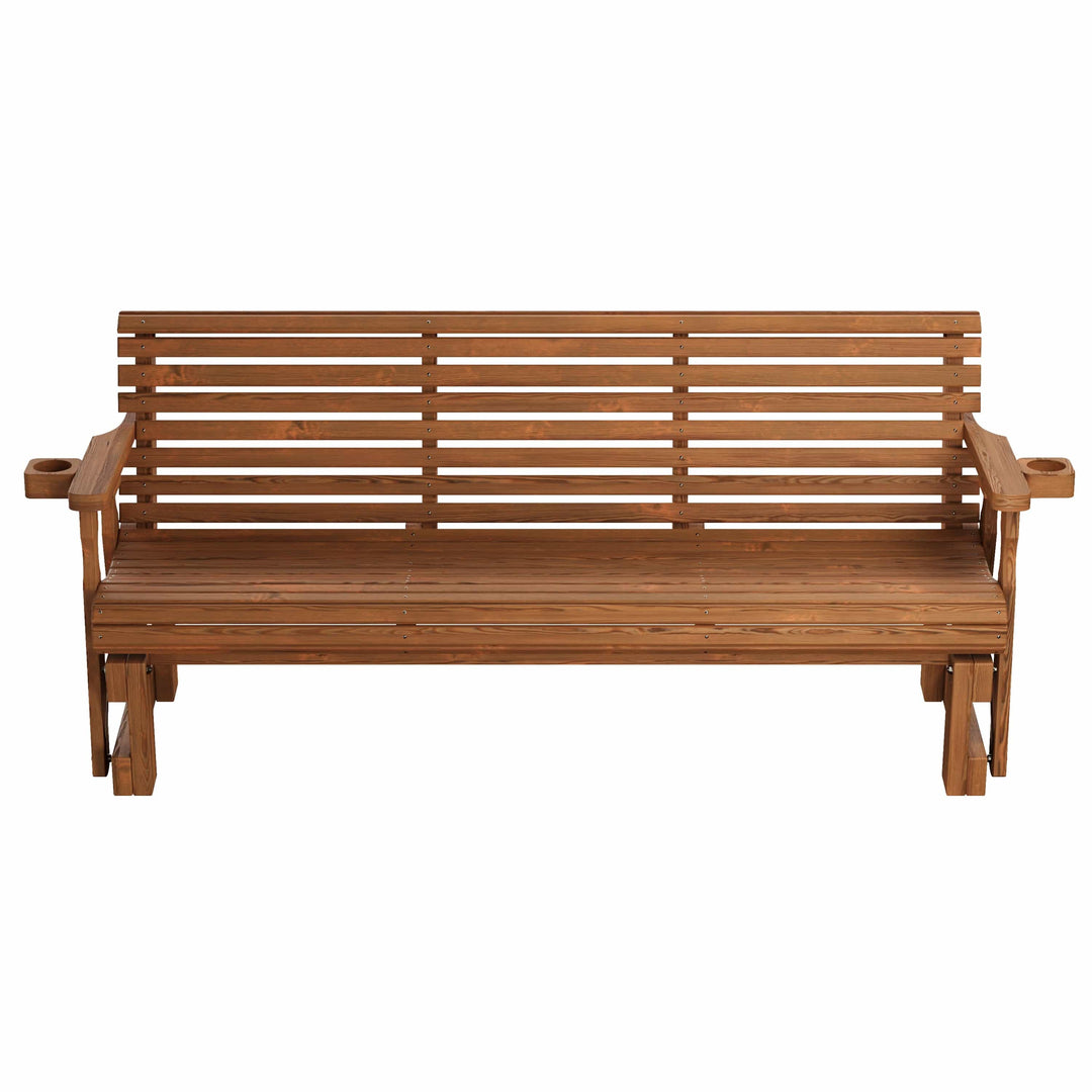 6' Heavy Duty Roll Back Porch Glider – Treated Pine by Amish Casual