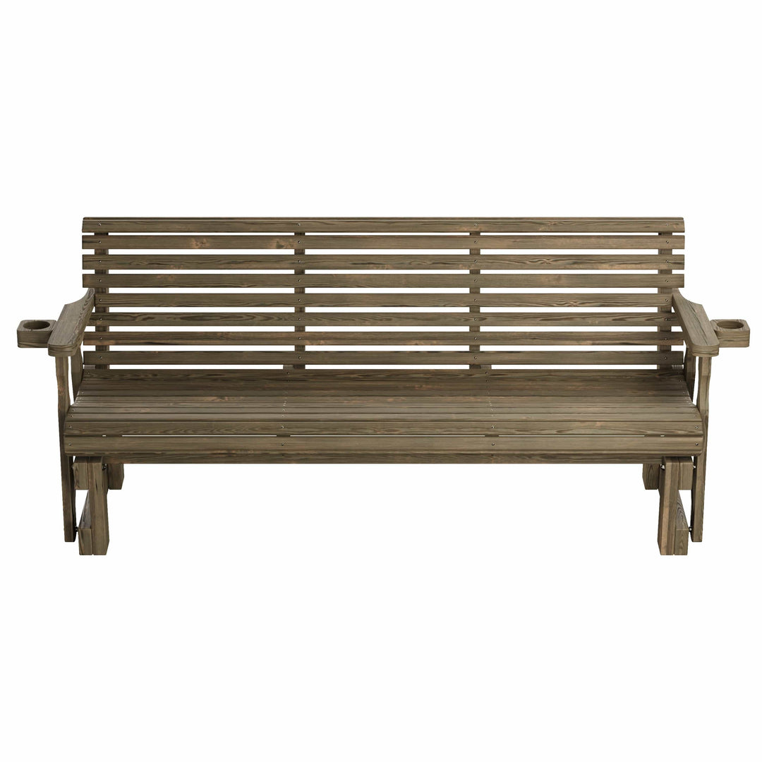 6' Heavy Duty Roll Back Porch Glider – Treated Pine by Amish Casual