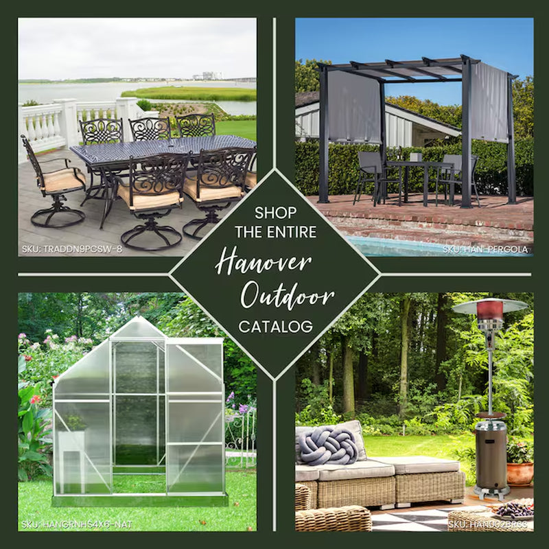 Solterra 48,000 BTU Hammered Bronze Propane Patio Heater – Steel Floorstanding Radiant Heat Tower