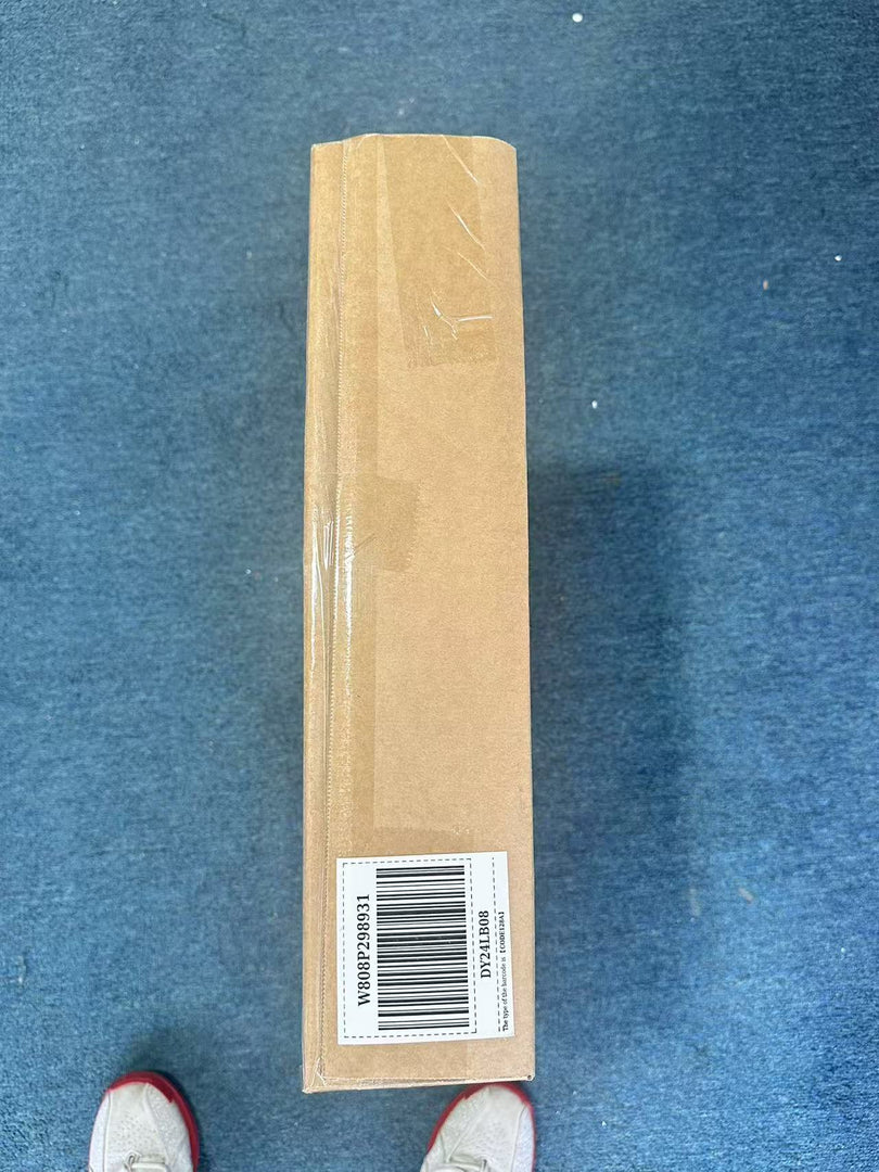 22.8" White Modern Nightstand with Drawer, Gold Accent