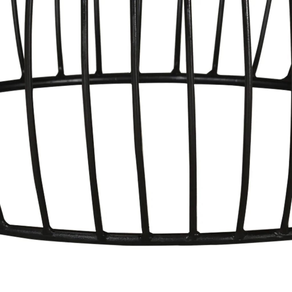 26.8" Round Acacia Wood Coffee Table – Natural Solid Wood with Iron Base