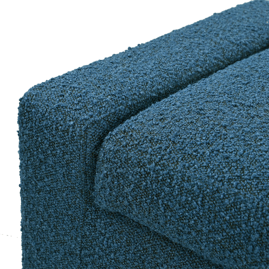 50" Textured Fabric Ottoman Bench with Storage & Hinged Lid