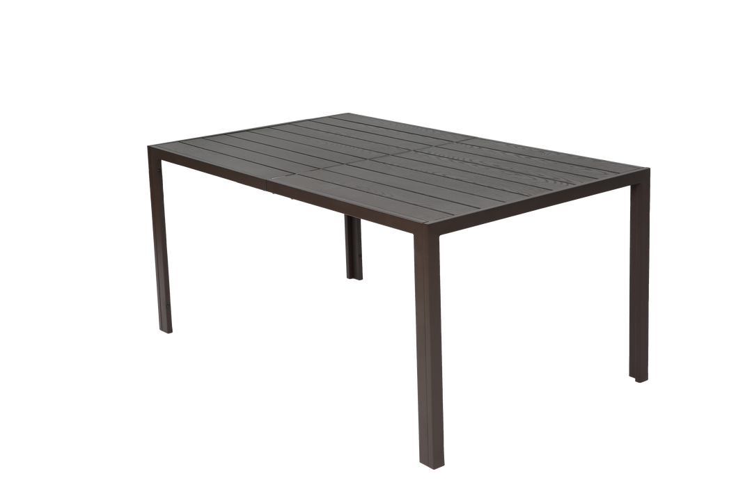 7-Piece Patio Dining Set with Table and 6 Stackable Textilene Chairs, Brown