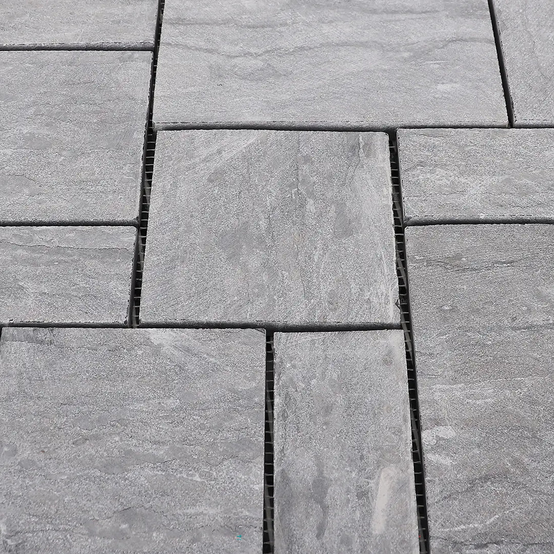 Gray Slate Stone Deck Tiles - Interlocking Flooring Tiles