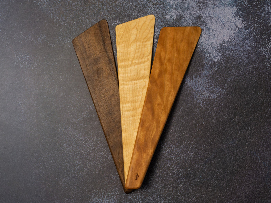 13" Handcrafted Wooden Turner, Walnut, Cherry, or Maple