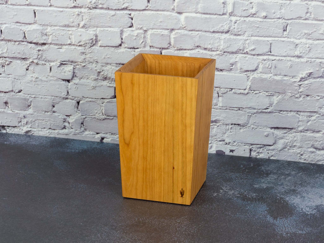 8" Handcrafted Wooden Utensil Holder, Cherry, Maple, or Walnut