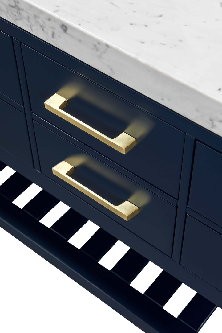 Elizabeth Transitional Handcrafted Vanity with Marble or Quartz Top