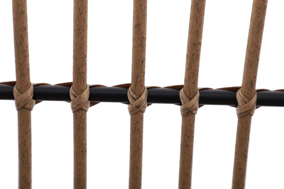 Remy Porch Swing with Cushion – East Green, Rope & Wicker Frame