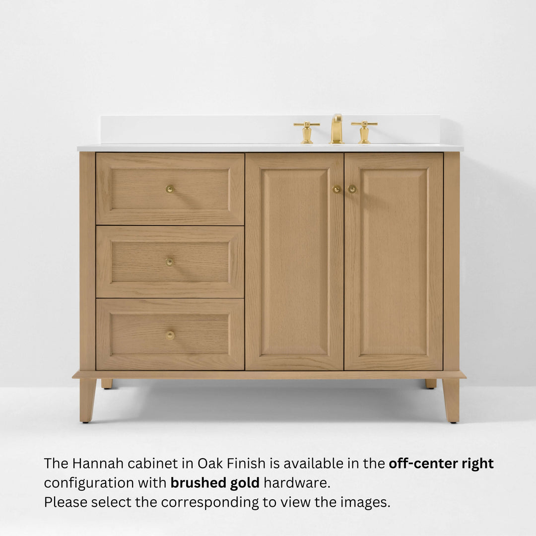 Hannah 42" & 48" Bathroom Vanity Set - Solid Wood with Quartz Top