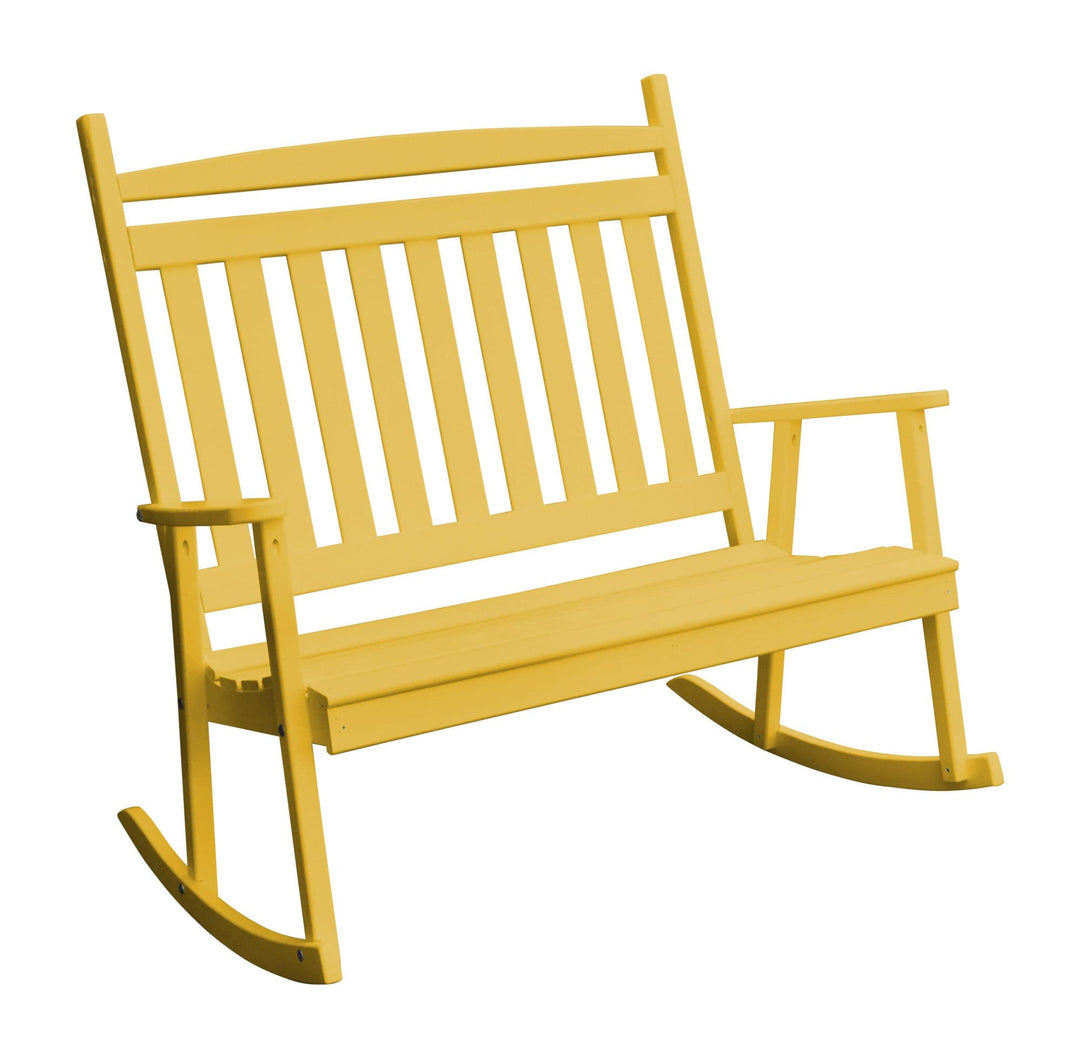 Classic Double Porch Rocker – Yellow Pine by Keystone Amish Co.
