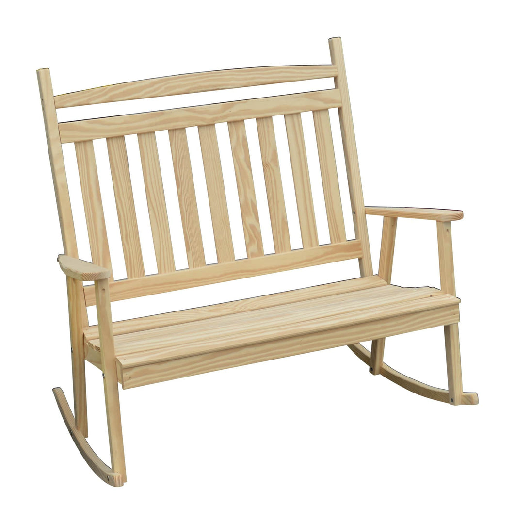 Classic Double Porch Rocker – Yellow Pine by Keystone Amish Co.