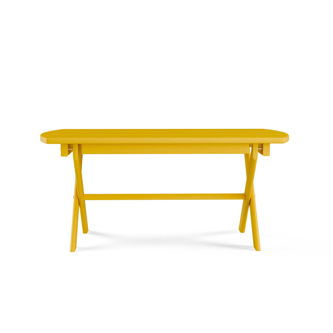 Folding Oval Coffee Table – Keystone Amish Co., Solid Yellow Pine