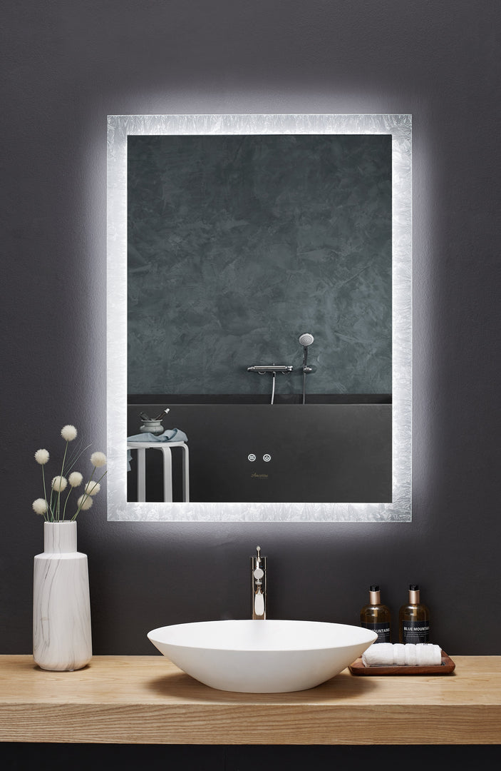 Frysta LED Frameless Rectangular Mirror with Dimmer & Defogger