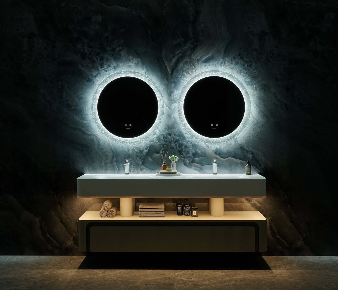 Frysta Round LED Mirror 24" & 30" with Dimmer & Defogger