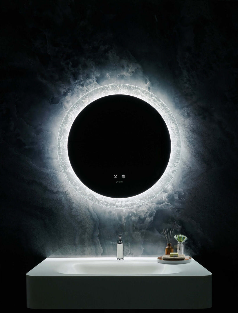 Frysta Round LED Mirror 24" & 30" with Dimmer & Defogger