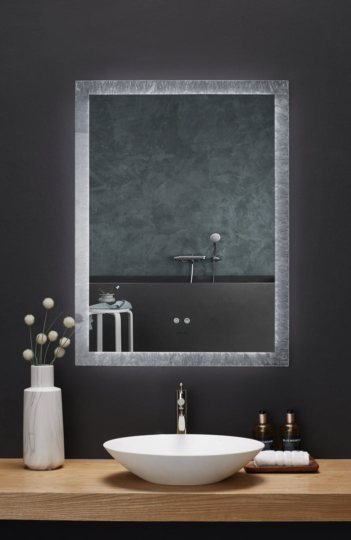 Frysta LED Frameless Rectangular Mirror with Dimmer & Defogger