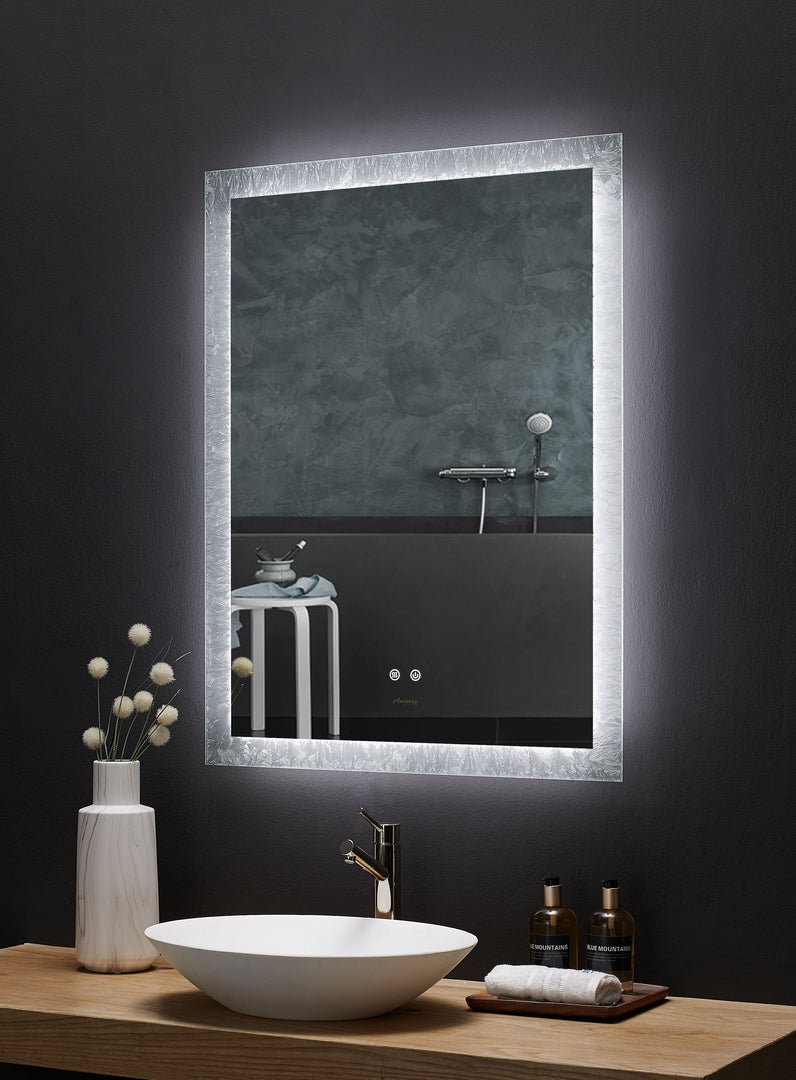 Frysta LED Frameless Rectangular Mirror with Dimmer & Defogger