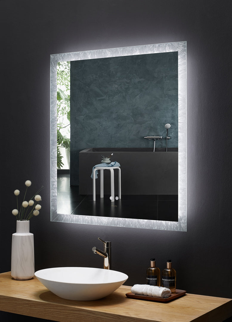 Frysta LED Frameless Rectangular Mirror with Dimmer & Defogger