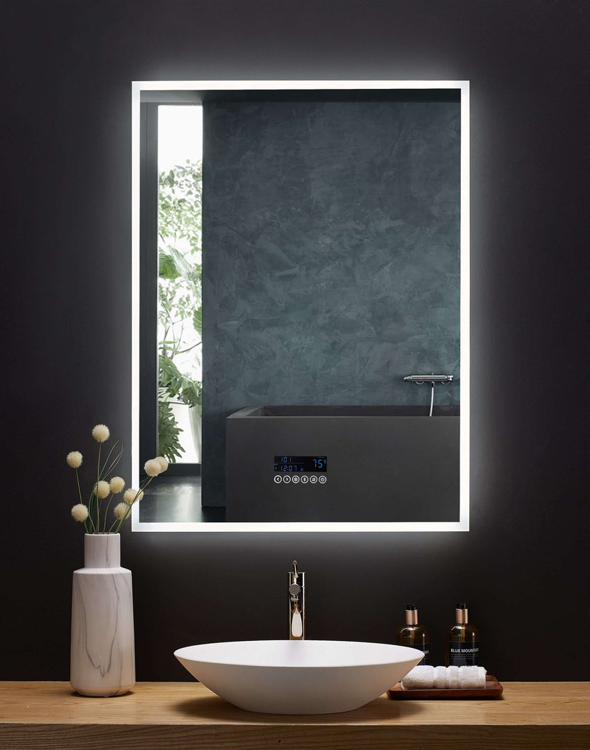 Immersion LED Vanity Mirror with Bluetooth, Defogger & Digital Display
