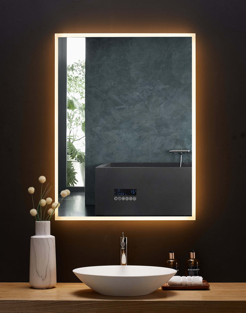 Immersion LED Vanity Mirror with Bluetooth, Defogger & Digital Display