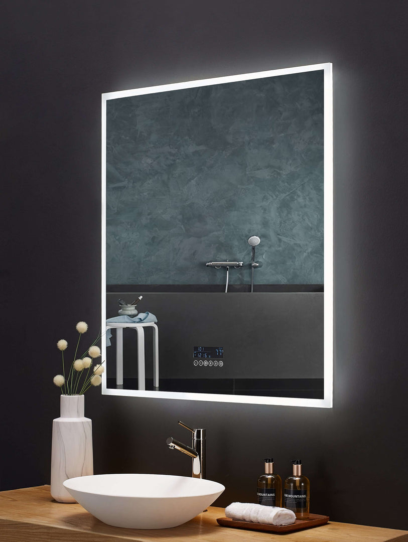 Immersion LED Vanity Mirror with Bluetooth, Defogger & Digital Display
