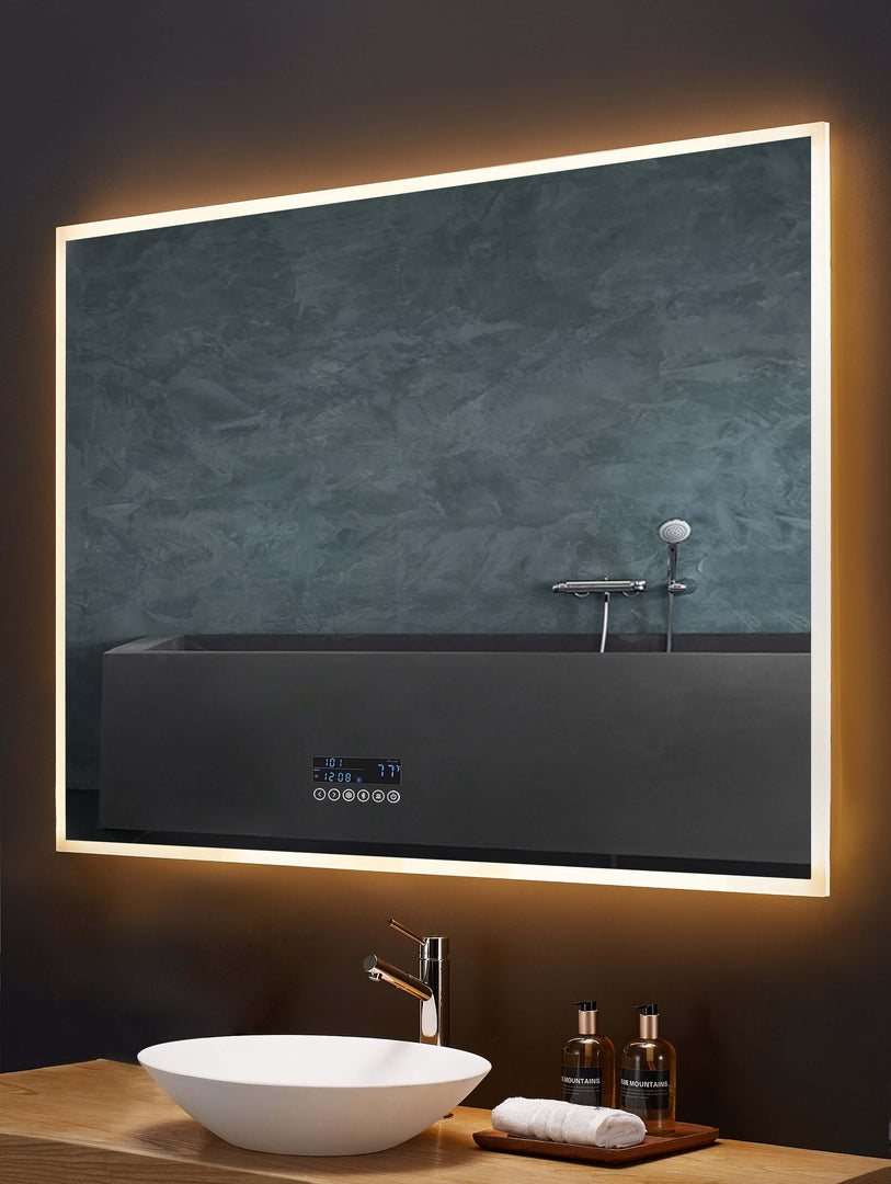 Immersion LED Vanity Mirror with Bluetooth, Defogger & Digital Display