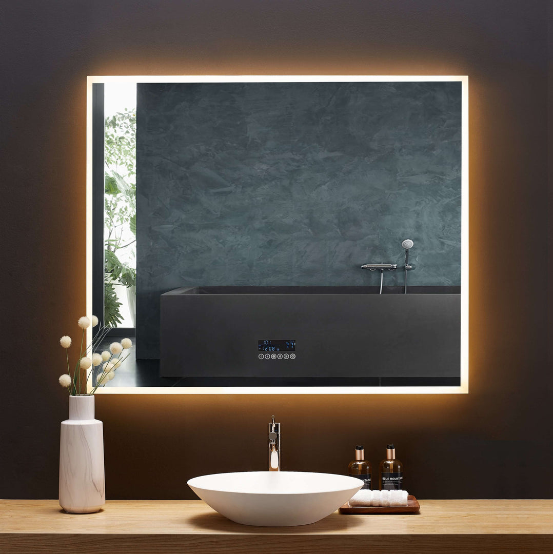 Immersion LED Vanity Mirror with Bluetooth, Defogger & Digital Display