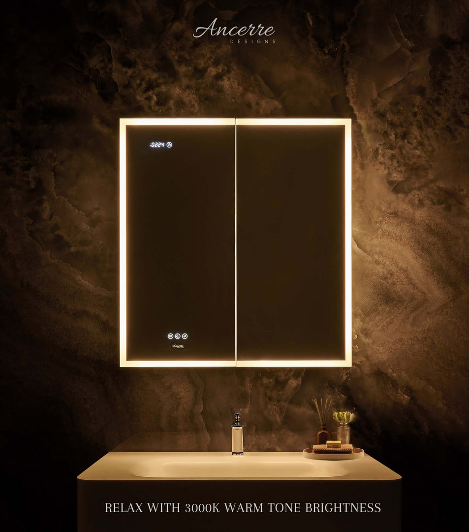 Pagani LED Mirror Cabinet with Defogger, Dimmer & USB - 24-48"