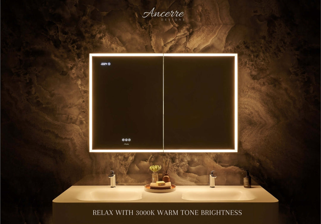 Pagani LED Mirror Cabinet with Defogger, Dimmer & USB - 24-48"