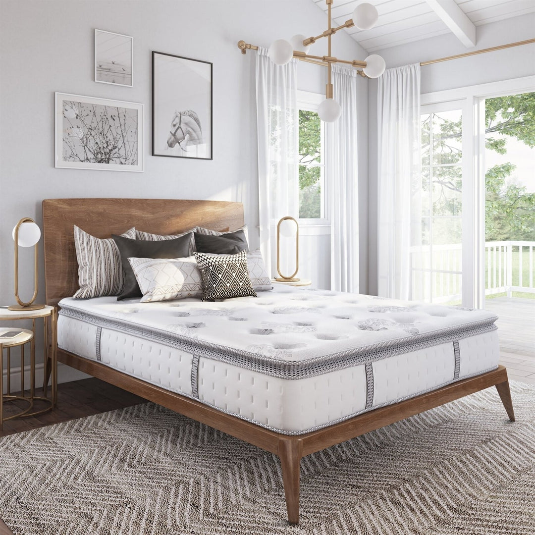 12" Full Hybrid Pillow Top Mattress, Medium Firm