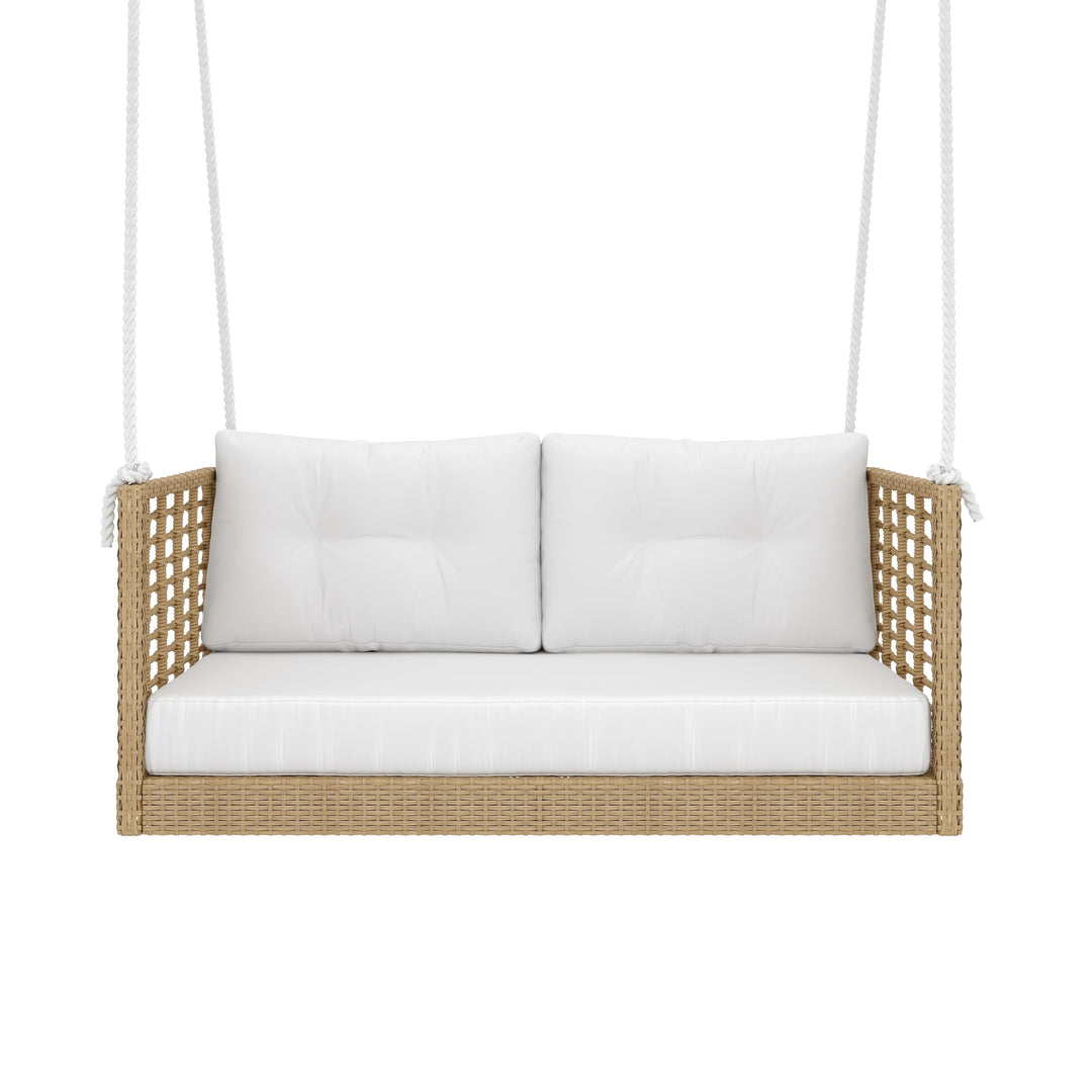 Millie Love Seat Porch Swing with Cushions by East Green