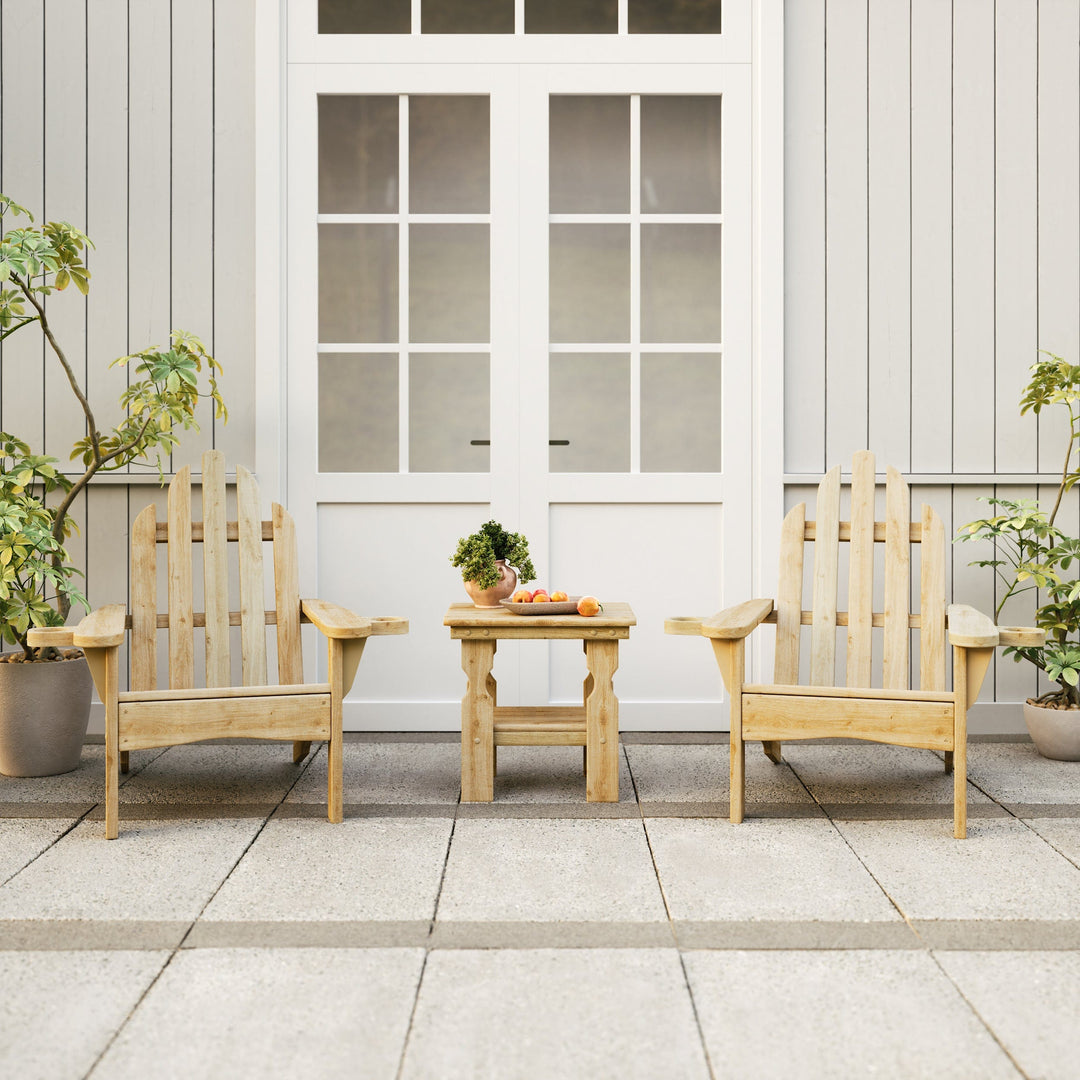 Amish Heavy-Duty Adirondack Chair – 800 lb Capacity, Treated Pine