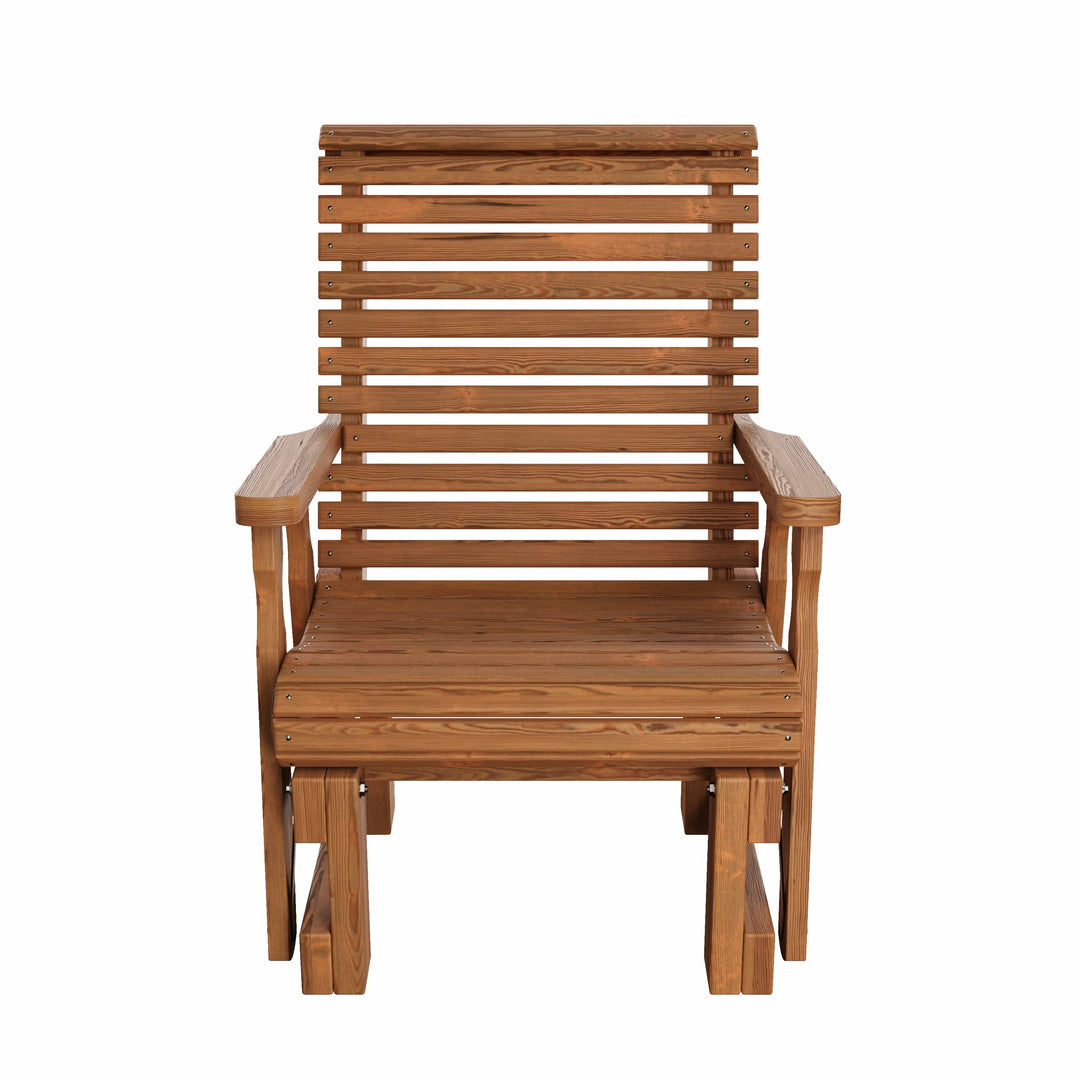 High Back Roll Back Glider Chair – 600 lb Capacity by Amish Casual