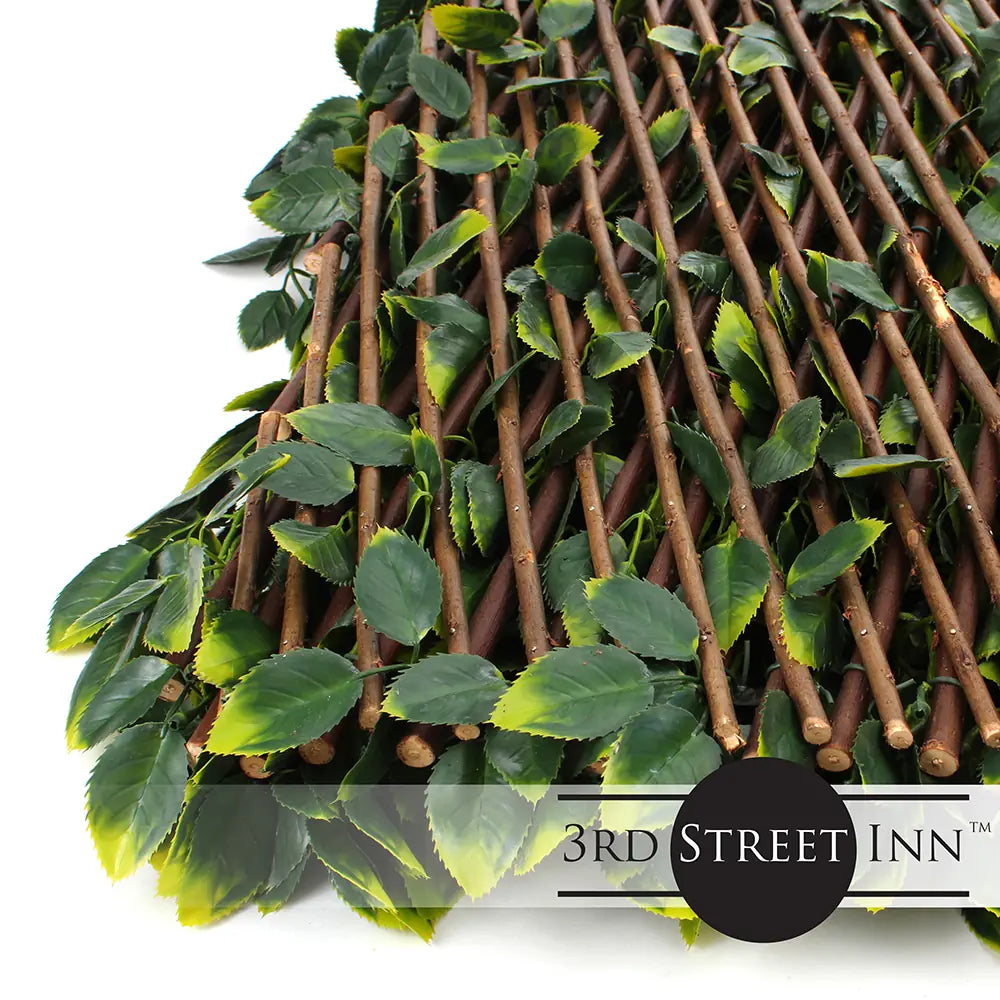 White Flower Sakura Trellis - Expandable Faux Greenery Lattice