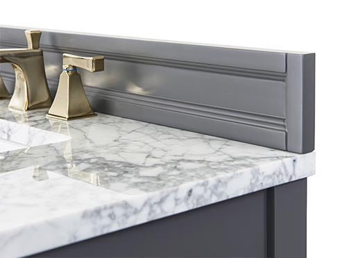 Adeline Farmhouse Vanity with Carrara Marble Top & Apron Sink