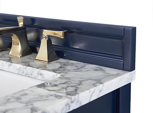 Adeline Farmhouse Vanity with Carrara Marble Top & Apron Sink