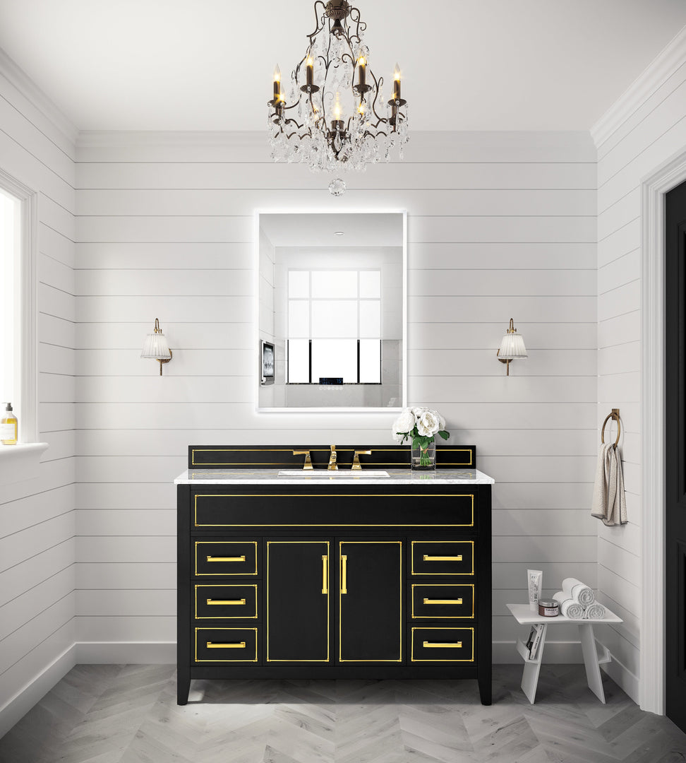 Frysta LED Frameless Rectangular Mirror with Dimmer & Defogger