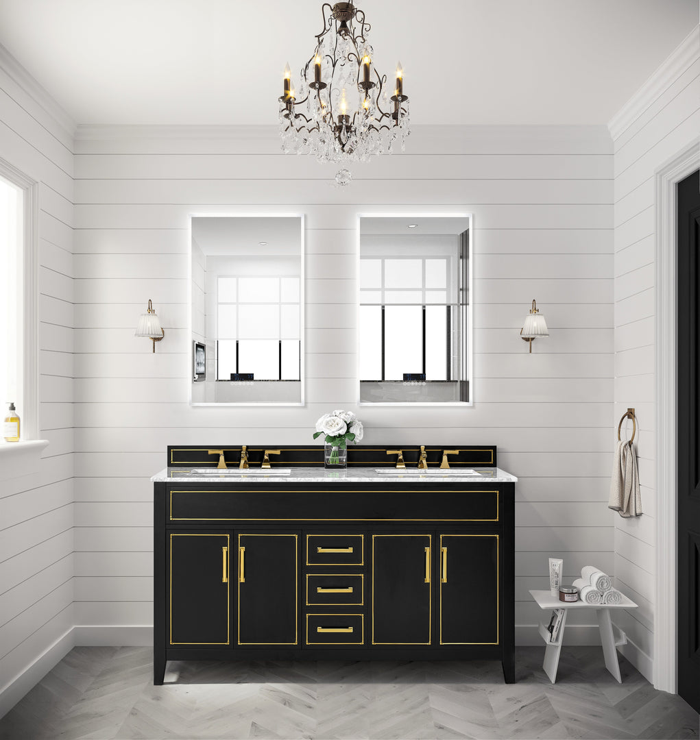 Frysta LED Frameless Rectangular Mirror with Dimmer & Defogger