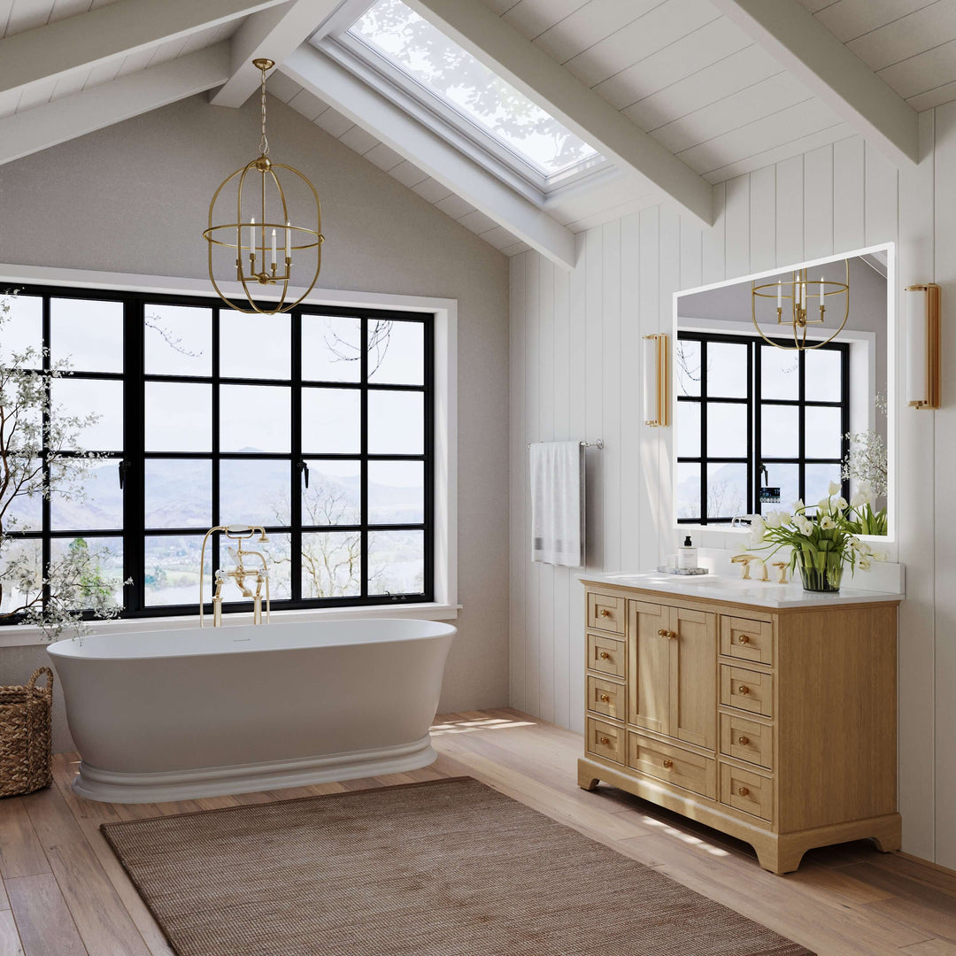 Audrey French Classic Handcrafted Vanity with Marble or Quartz Top